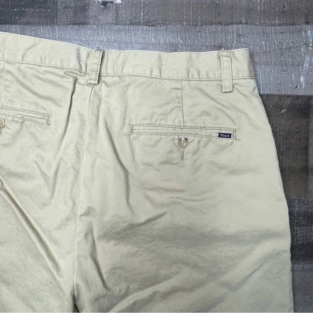 Polo by Ralph Lauren Khaki Flat Front Chino Shorts size 31